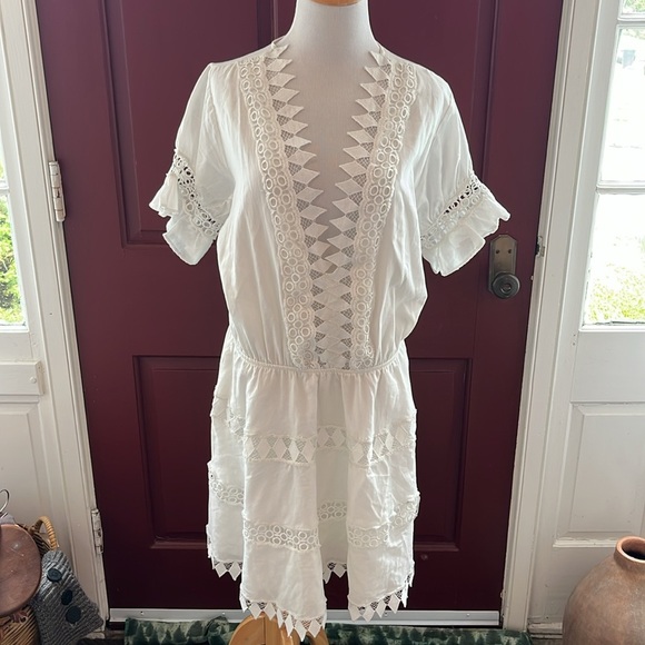 Anthropologie Peixoto Embroidered Lace Cover-Up Dress Size L NWT READ - Picture 11 of 17